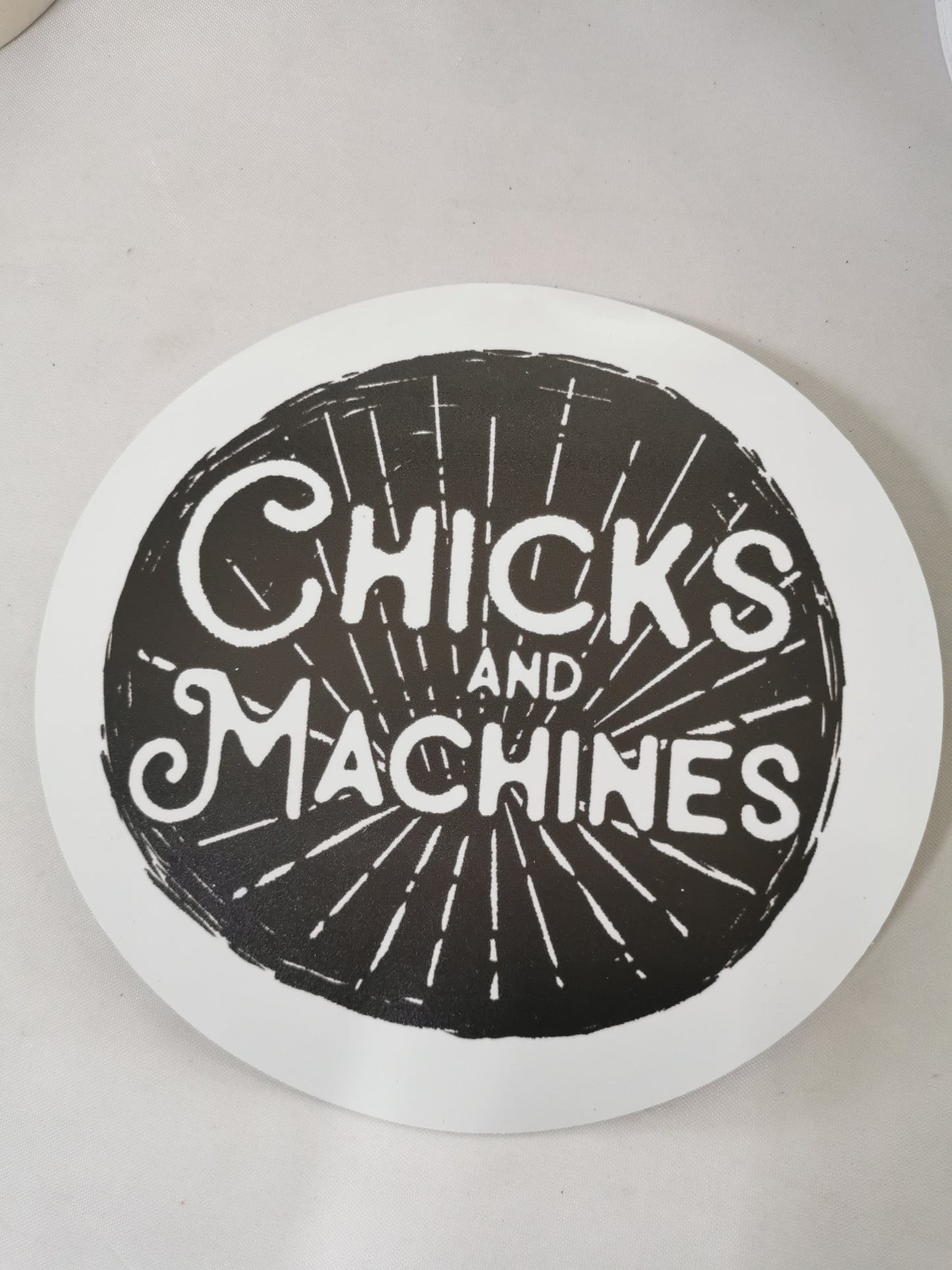 Autocollant Chicks And Machines vintage petits (2)