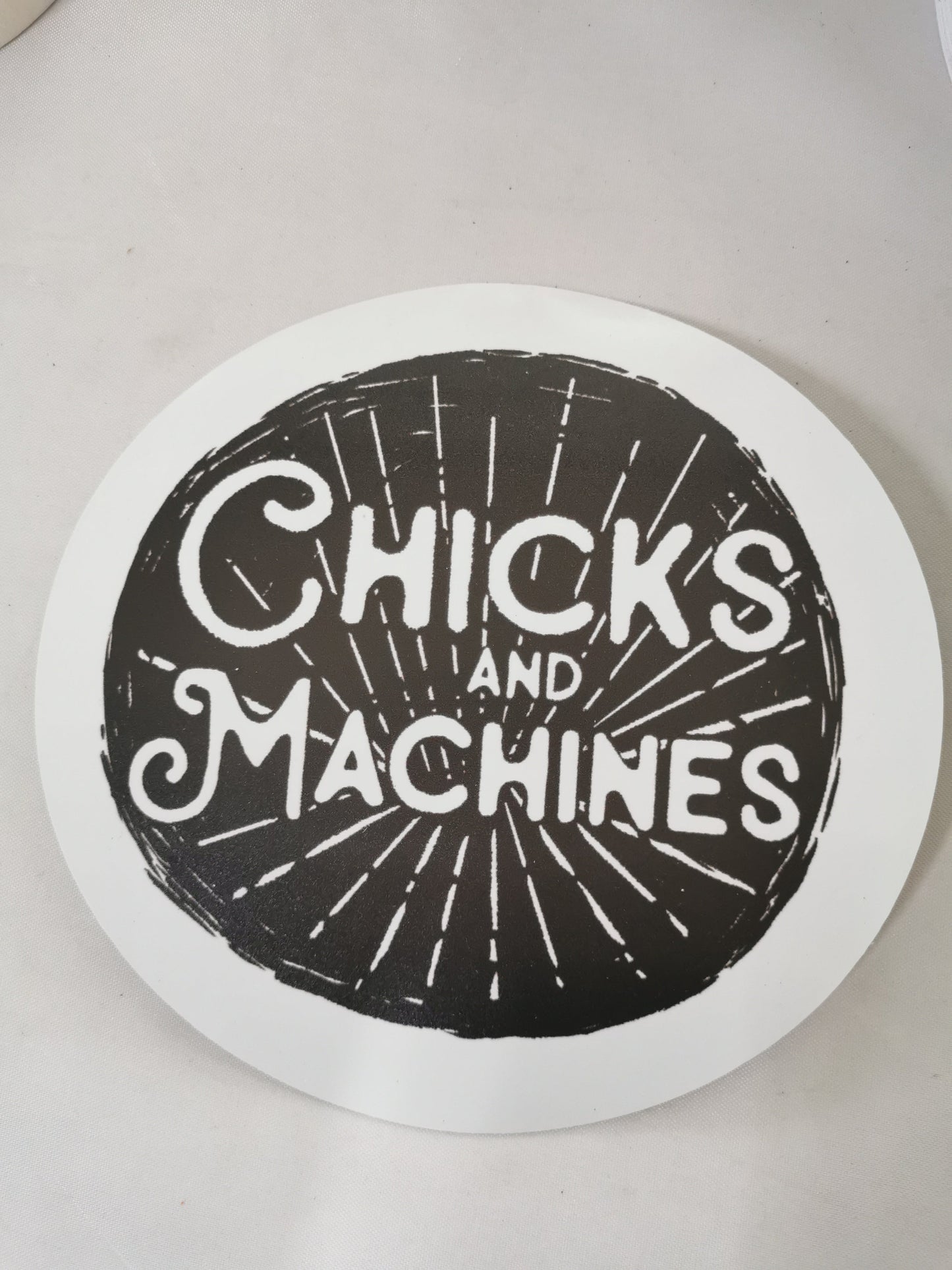 Autocollants Chicks And Machines vintage grands (2)